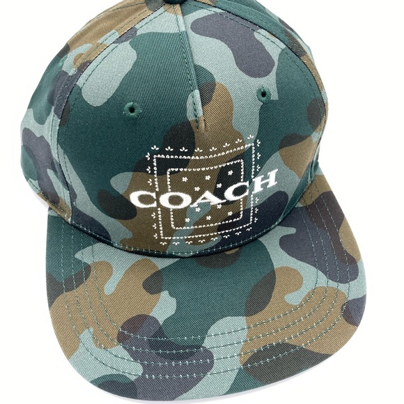SOLD NWT COACH MEN  BANDANA CAMO BRIM HAT - Picture 2 of 9
